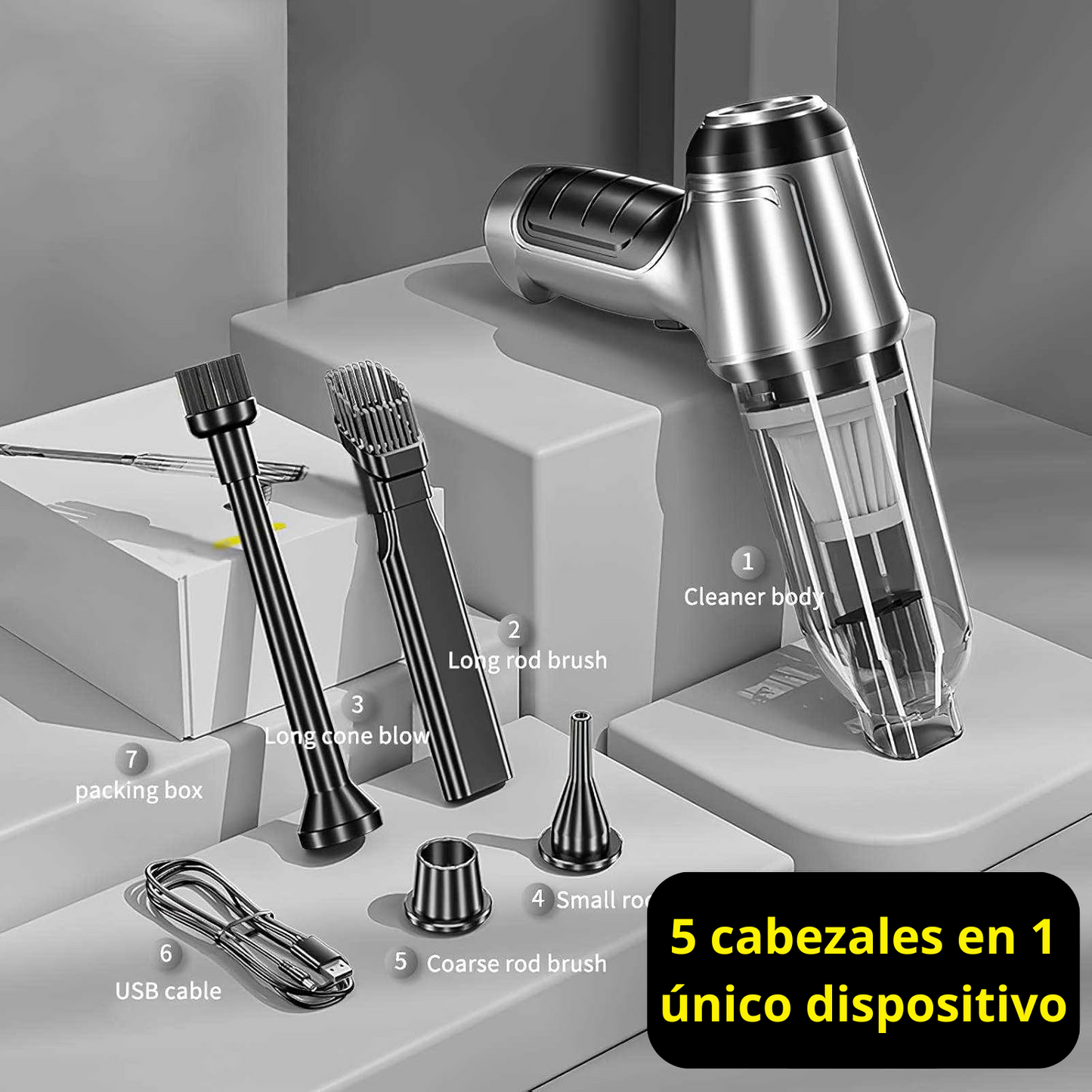 Aspiradora portátil 5 en 1 - Turbo™